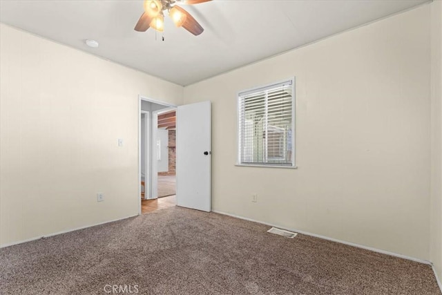 1869 Thrush Rd, Wrightwood, CA 92397 - carpeted spare room featuring a ceiling fan and a smoke detector