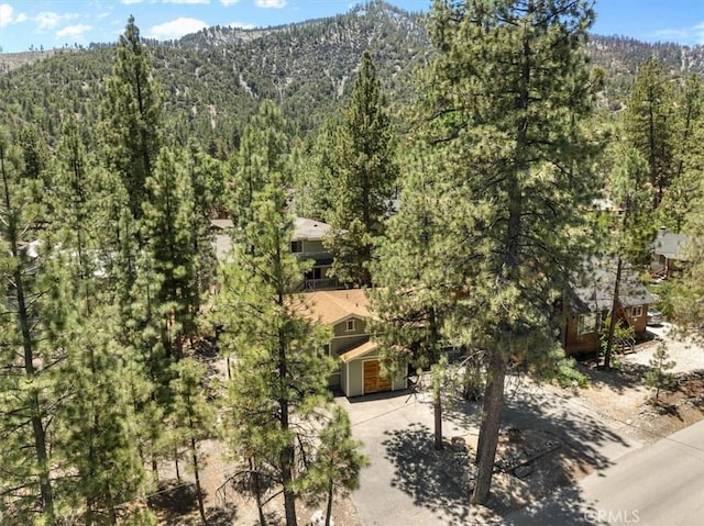 1869 Thrush Rd, Wrightwood, CA 92397 - view from above of property featuring a forest and mountains