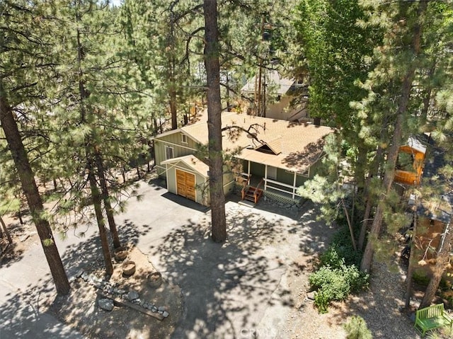 1869 Thrush Rd, Wrightwood, CA 92397 - view of front of house with concrete driveway