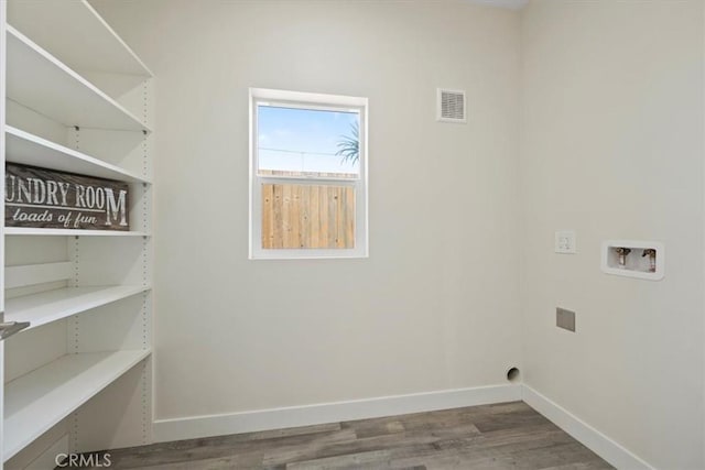 1296 Saratoga Ave, Grover Beach, CA 93433 - laundry area featuring washer hookup and wood finished floors