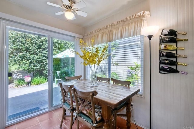 6548 Camino Del Parque, Carlsbad, CA 92011 - dining area featuring tile patterned floors and ceiling fan