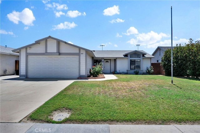 444 Westminister Dr, San Jacinto, CA 92583 - ranch-style home with a garage and concrete driveway