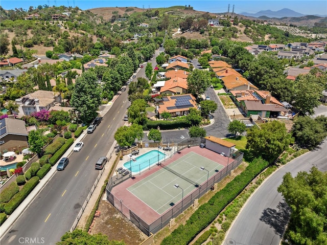 28536 Paseo Diana, San Juan Capistrano, CA 92675 - aerial view of residential area featuring a mountainous background and a pool area
