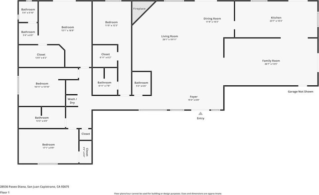 28536 Paseo Diana, San Juan Capistrano, CA 92675 - view of room layout