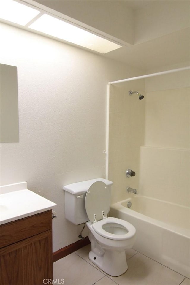 18065 Dorsey Way, Fontana, CA 92335 - full bath with vanity, shower / tub combination, and tile patterned flooring