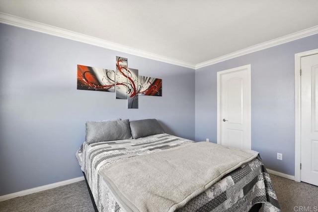 1240 N Broadway Unit 30, Escondido, CA 92026 - carpeted bedroom with crown molding and baseboards