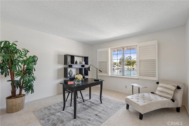 612 Harbor Island Dr, Newport Beach, CA 92660 - office with carpet flooring and a textured ceiling