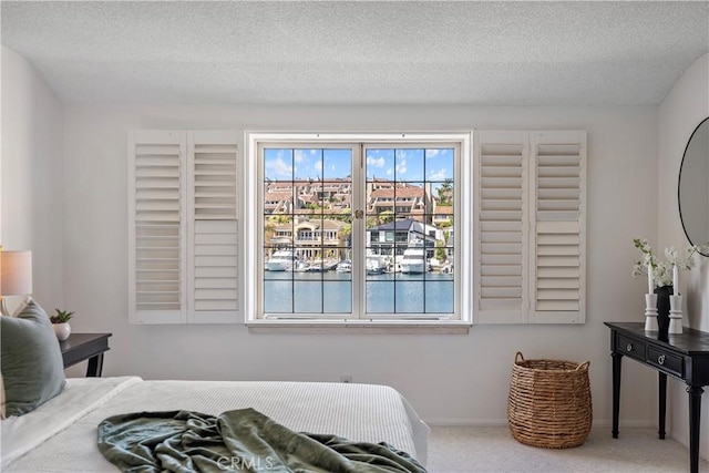 612 Harbor Island Dr, Newport Beach, CA 92660 - bedroom featuring carpet and a textured ceiling