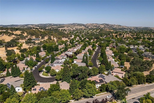 1044 Sleepy Hollow Rd, Paso Robles, CA 93446 - aerial perspective of suburban area featuring a mountainous background