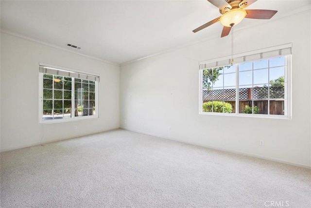 1044 Sleepy Hollow Rd, Paso Robles, CA 93446 - carpeted spare room featuring ceiling fan and ornamental molding
