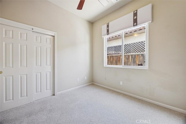 1044 Sleepy Hollow Rd, Paso Robles, CA 93446 - unfurnished bedroom with carpet floors, a closet, and ceiling fan