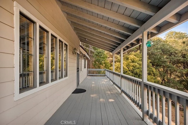 21658 W Buckthorne Dr, Cedarpines Park, CA 92322 - view of wooden terrace