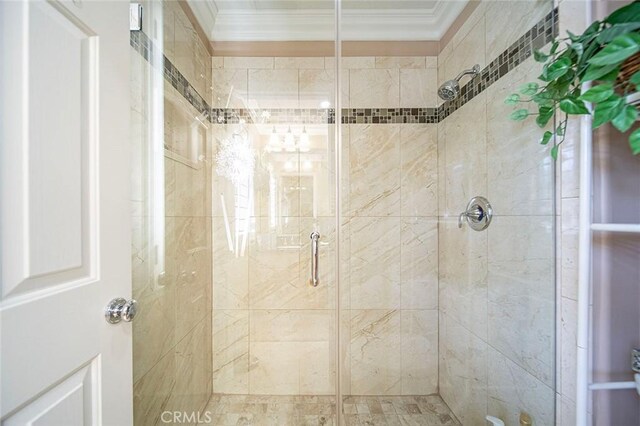 15075 Avenida Del Monte, Chino Hills, CA 91709 - full bath with ornamental molding and a shower stall