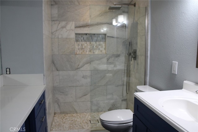 43340 Illinois, Palm Desert, CA 92211 - bathroom featuring vanity, a walk in shower, and a textured wall