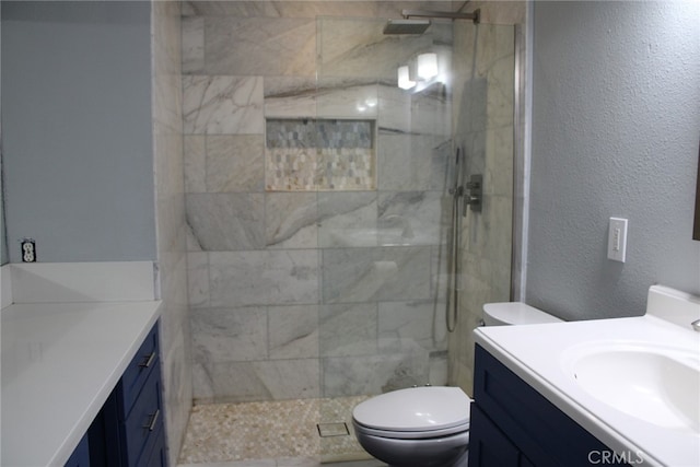 43340 Illinois, Palm Desert, CA 92211 - full bathroom featuring vanity, walk in shower, and a textured wall