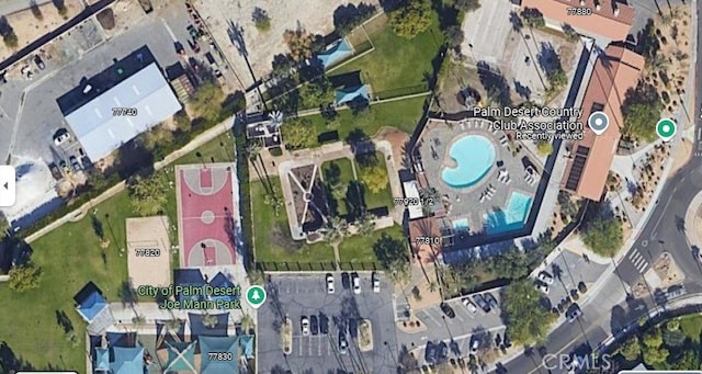 43340 Illinois, Palm Desert, CA 92211 - aerial overview of property's location featuring a pool