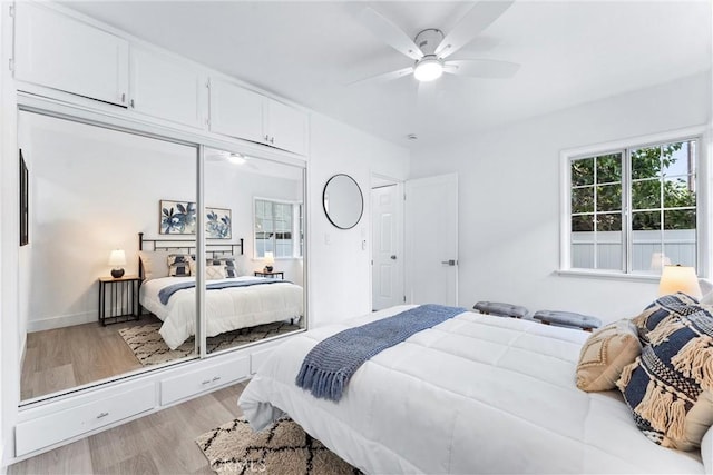 765 Loma Ave Unit 769, Long Beach, CA 90804 - bedroom featuring wood finished floors and ceiling fan