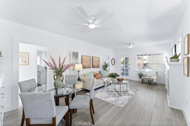 765 Loma Ave Unit 769, Long Beach, CA 90804 - living room with a ceiling fan, healthy amount of natural light, and wood finished floors