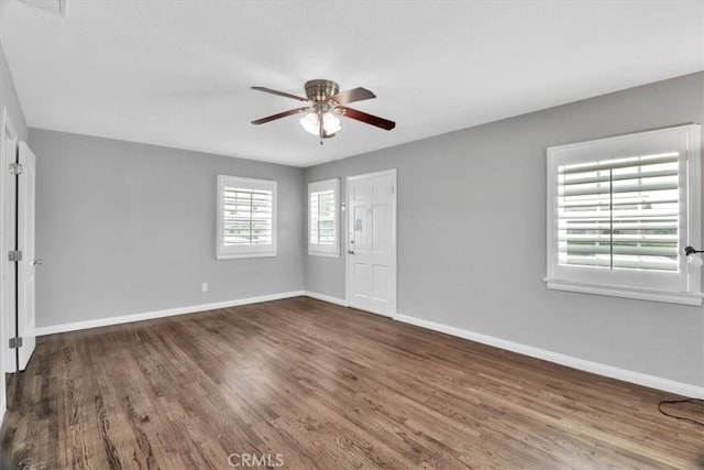 15728 Stevens Ave, Bellflower, CA 90706 - spare room featuring ceiling fan and wood finished floors