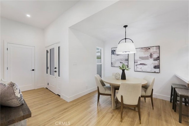 44 Seton Rd, Irvine, CA 92612 - dining space with light wood-style floors and recessed lighting