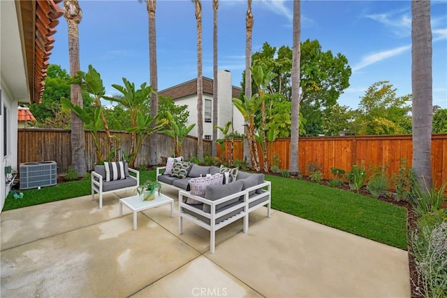 44 Seton Rd, Irvine, CA 92612 - fenced backyard featuring outdoor lounge area and a patio