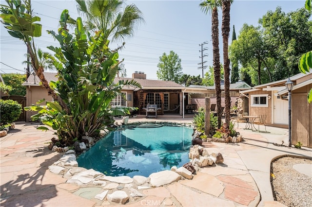 10430 Balboa Blvd, Granada Hills, CA 91344 - outdoor pool with a patio