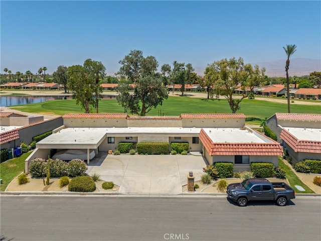 40316 Bay Hill Way, Palm Desert, CA 92211 - drone / aerial view of a water and mountain view and a golf club