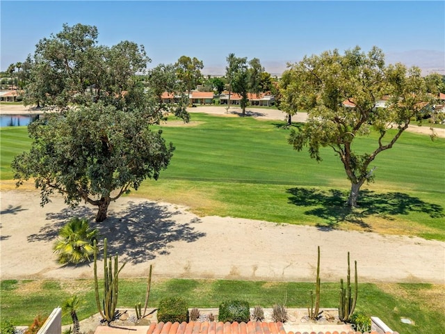 40316 Bay Hill Way, Palm Desert, CA 92211 - view of home's community with view of golf course, a water view, and a yard