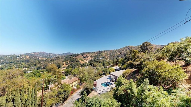 12480 Viewcrest Rd, Studio City, CA 91604 - view of subject property with a heavily wooded area and mountains