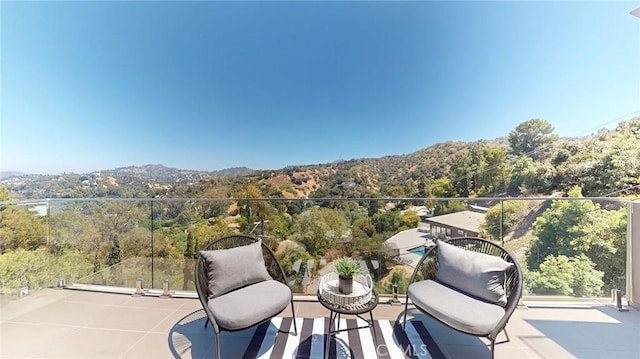 12480 Viewcrest Rd, Studio City, CA 91604 - patio / terrace featuring a forest view and a mountain view