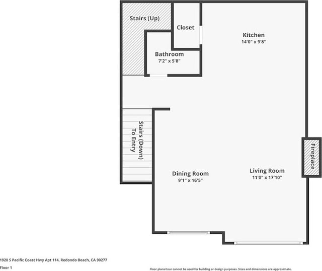 1920 S Pacific Coast Hwy, Redondo Beach, CA 90277 - view of floor plan / room layout