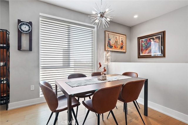 1920 S Pacific Coast Hwy, Redondo Beach, CA 90277 - dining space with a chandelier, light wood-style floors, and recessed lighting