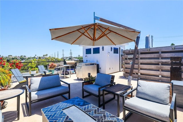 1920 S Pacific Coast Hwy, Redondo Beach, CA 90277 - view of patio with an outdoor living space