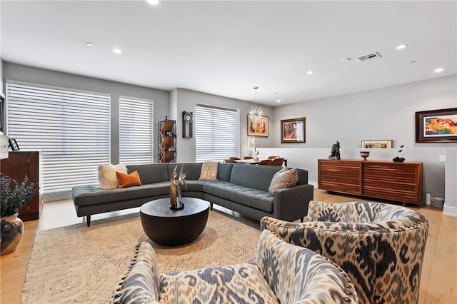 1920 S Pacific Coast Hwy, Redondo Beach, CA 90277 - living room with light wood-style flooring and recessed lighting