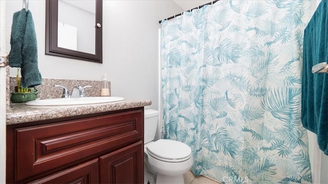 4440 Daniel Dr, Riverside, CA 92503 - full bathroom with vanity, tile patterned flooring, and curtained shower