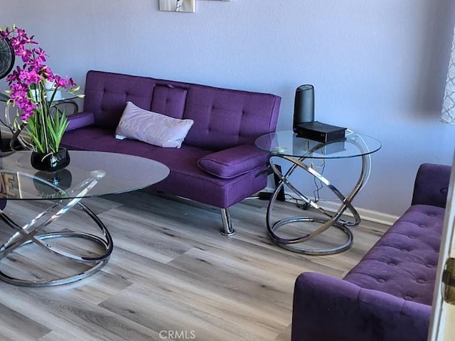 9647 Spyglass Ave Unit 18, Desert Hot Springs, CA 92240 - living room featuring wood finished floors and baseboards