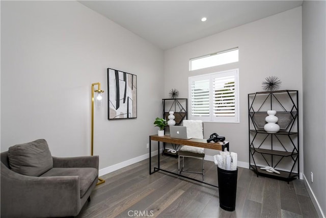 4557 Don Timoteo Dr, Los Angeles, CA 90008 - office space with dark wood-style flooring and recessed lighting