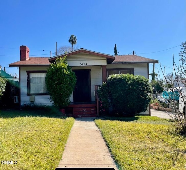 5154 Ellenwood Dr, Los Angeles, CA 90041 - view of front of home featuring a front lawn and a chimney