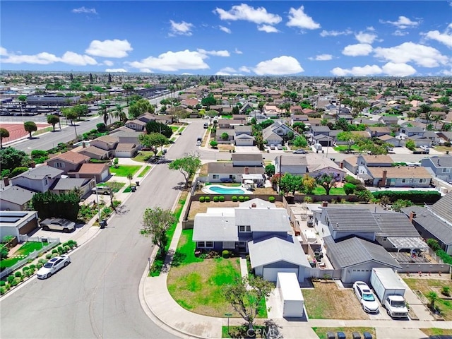 9452 El Valle Ave, Fountain Valley, CA 92708 - aerial view of residential area featuring a pool area