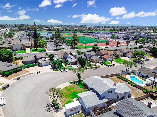 9452 El Valle Ave, Fountain Valley, CA 92708 - aerial view of residential area featuring a pool