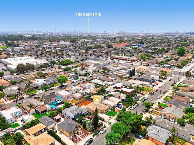 1446 Ravenna Ave, Wilmington, CA 90744 - aerial overview of property's location featuring nearby urban area