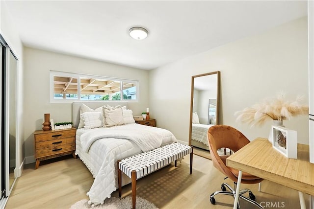 1446 Ravenna Ave, Wilmington, CA 90744 - bedroom with light wood-type flooring and a closet