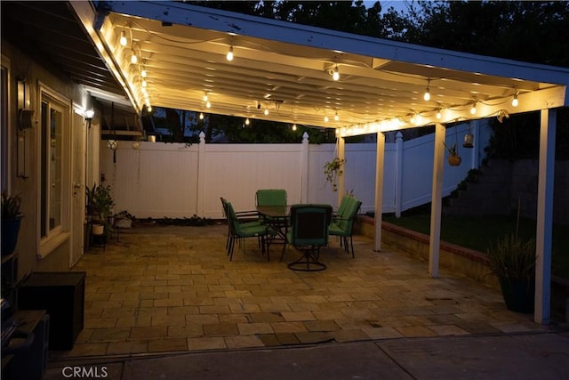 750 Durham St, La Habra, CA 90631 - fenced backyard with outdoor dining area, a patio area, and a pergola