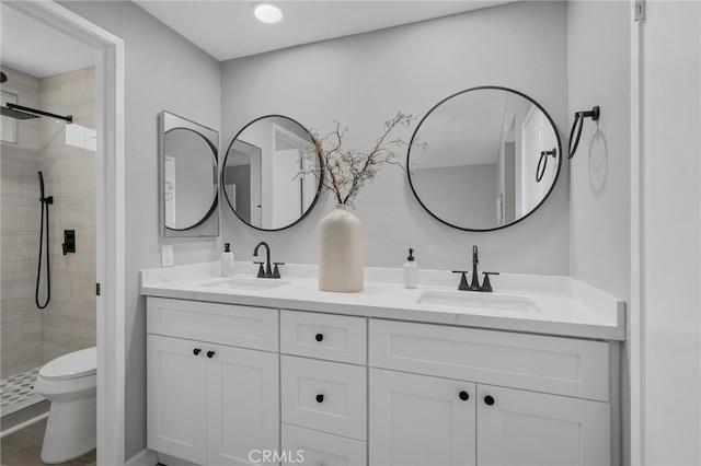 6923 Lamar Ct, Rancho Cucamonga, CA 91701 - full bath featuring tiled shower and double vanity