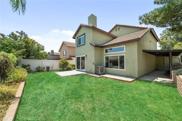 6923 Lamar Ct, Rancho Cucamonga, CA 91701 - rear view of house with a chimney and stucco siding