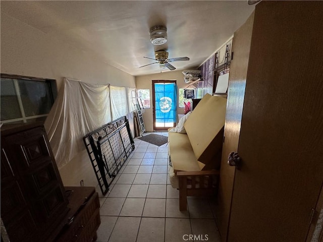 12939 3rd St, Clearlake Oaks, CA 95423 - entryway with ceiling fan and light tile patterned flooring