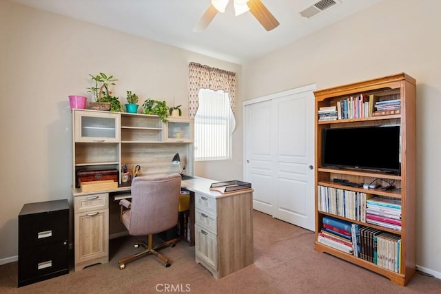 7704 Couples Way, Hemet, CA 92545 - office space with light colored carpet and a ceiling fan