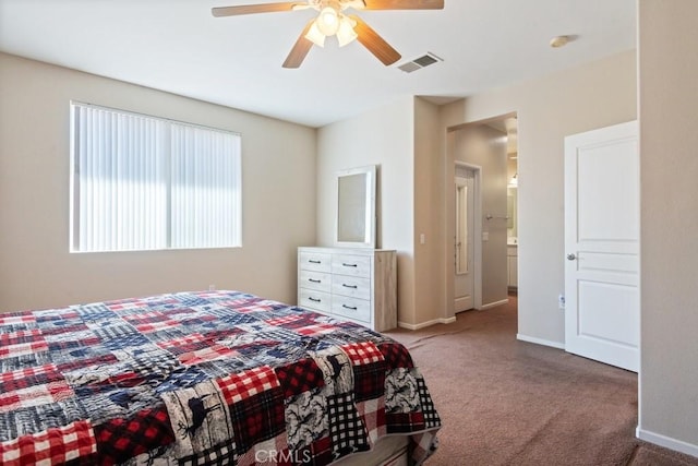 7704 Couples Way, Hemet, CA 92545 - carpeted bedroom featuring baseboards and ceiling fan