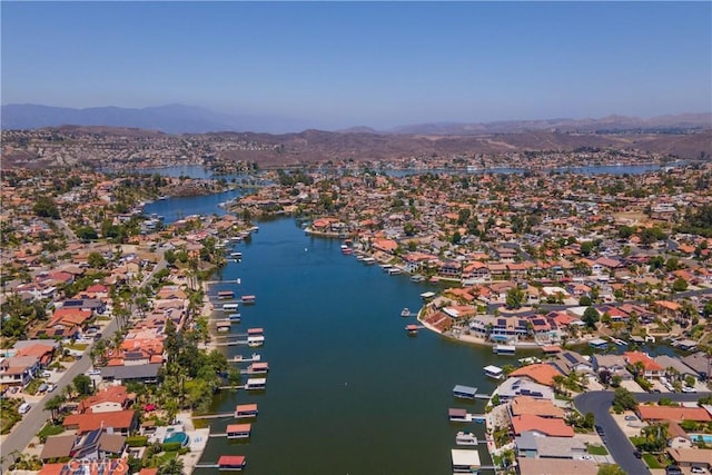 30221 Lands End Pl, Canyon Lake, CA 92587 - aerial view of residential area with a water and mountain view