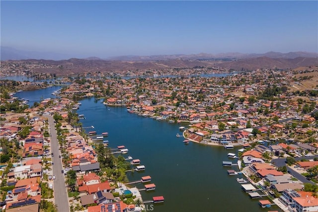 30221 Lands End Pl, Canyon Lake, CA 92587 - aerial view of residential area featuring a water and mountain view